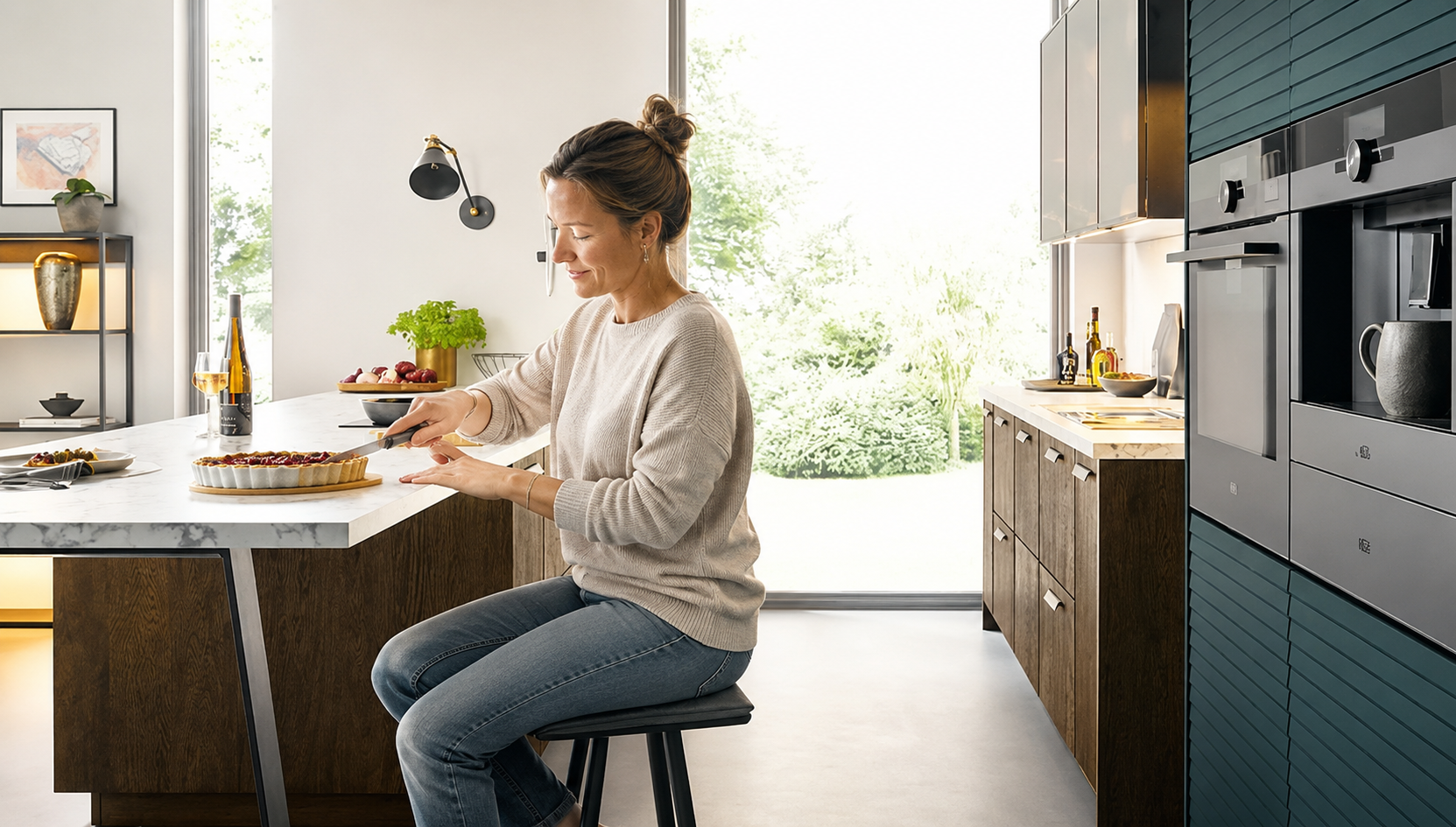 cuisine-bleue-ilot-central-moderne